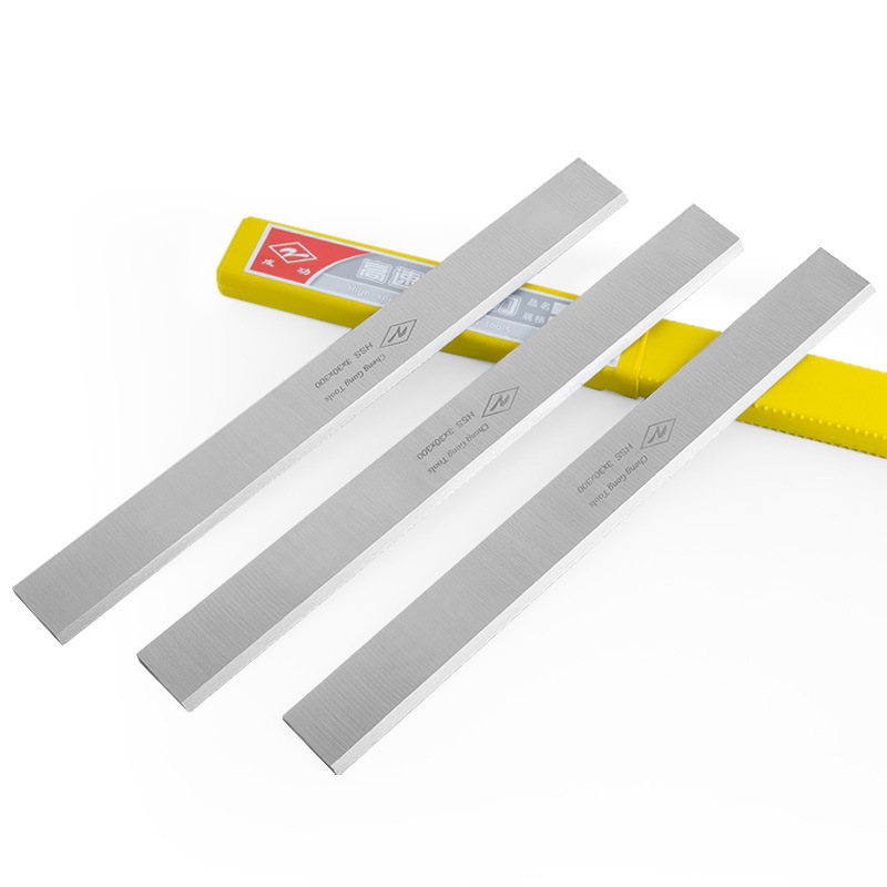 High-speed steel HSS woodworking white steel blade, full-edge steel planing blade, planing blade, electric planing edge, table planing woodworking creation blade Application Scenario