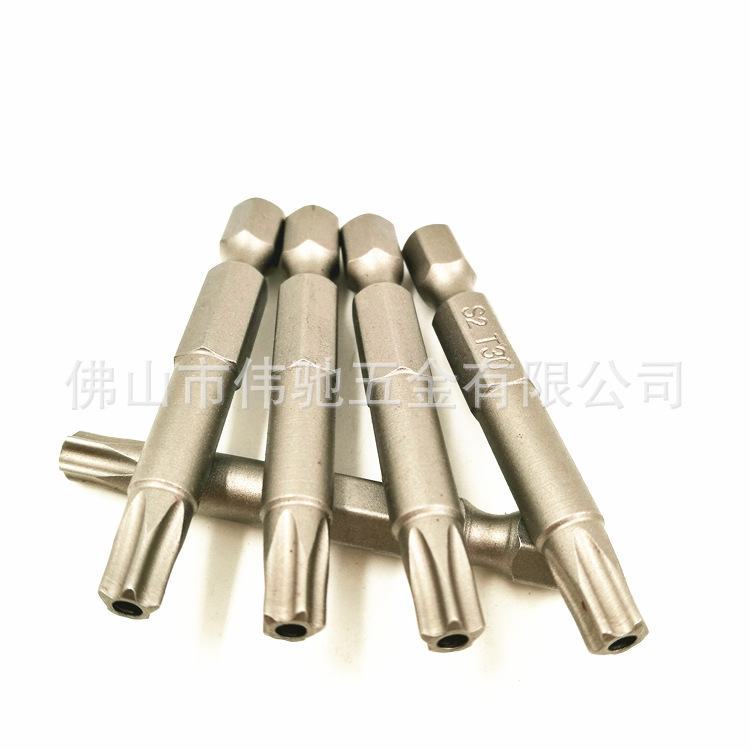 S2 Five-pointed star air screwdriver bit, five-star plum blossom screw air screwdriver tip, electric pneumatic screwdriver bit, middle hole with strong magnetic field details Picture