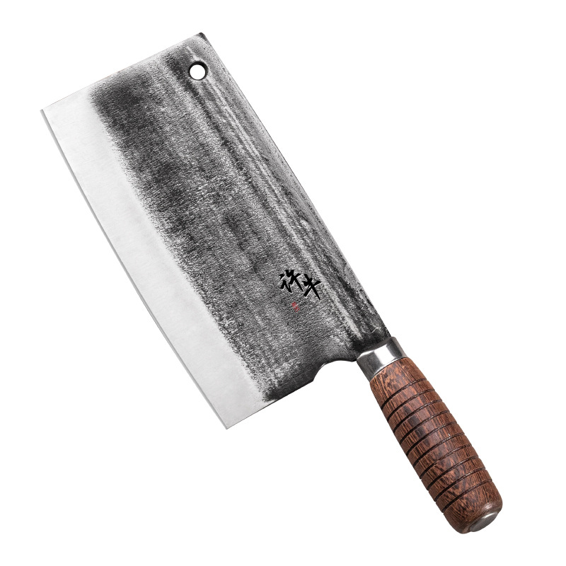 Bearing steel chopping knife, slicing knife, thickened household kitchen knife, old-fashioned forging and chopping dual-purpose, commercial roast meat knife Item Picture