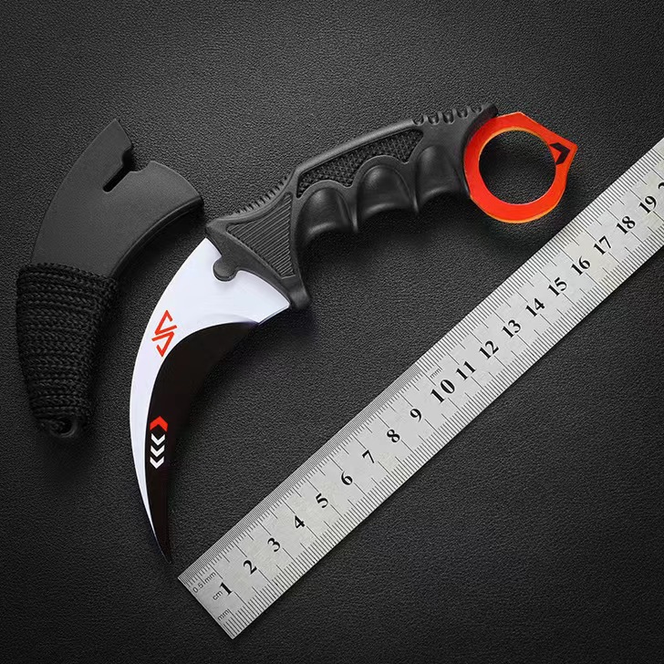 Upgraded and thickened outdoor claw knife, CSGO wild survival claw knife, unsharpened multi-functional straight knife, outdoor knife undefined