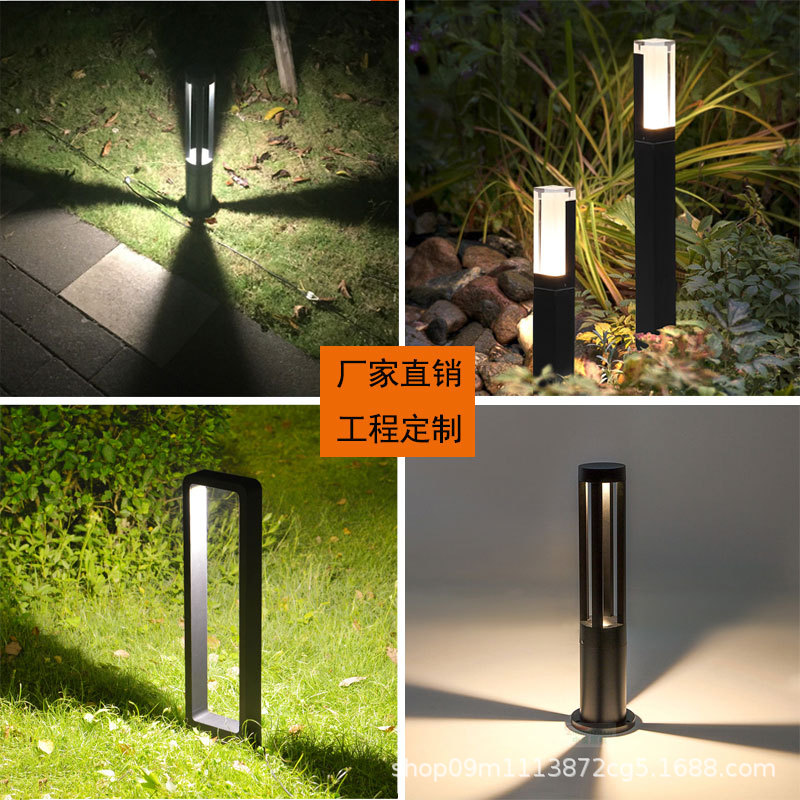New LED outdoor solar lawn light, simple and modern villa garden waterproof courtyard light, community landscape light full figure