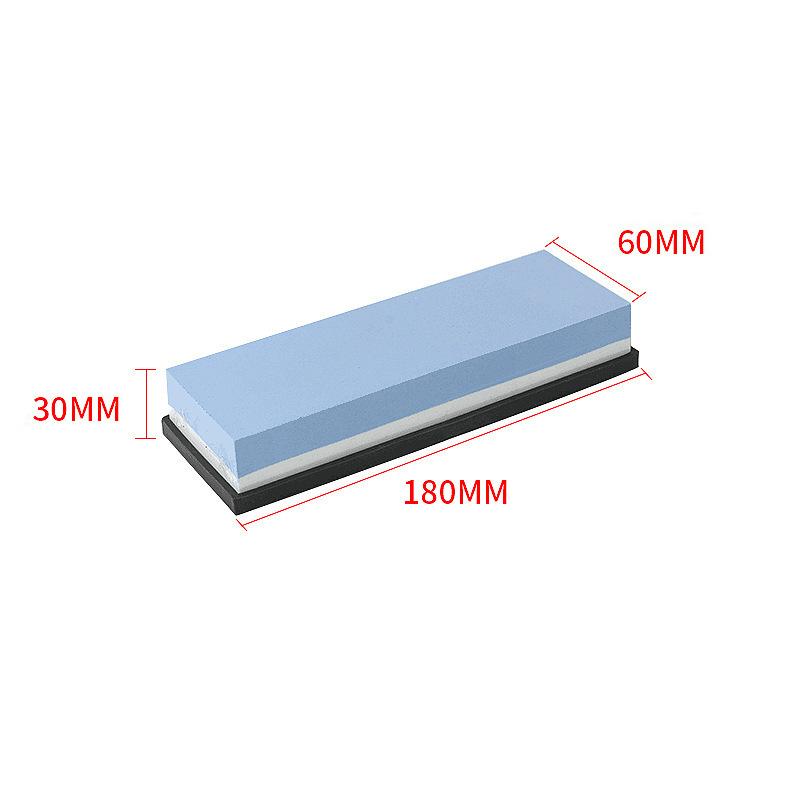 Whetstone set, white corundum double-sided whetstone, kitchen, household, outdoor whetstone, oilstone whetstone base Item Picture