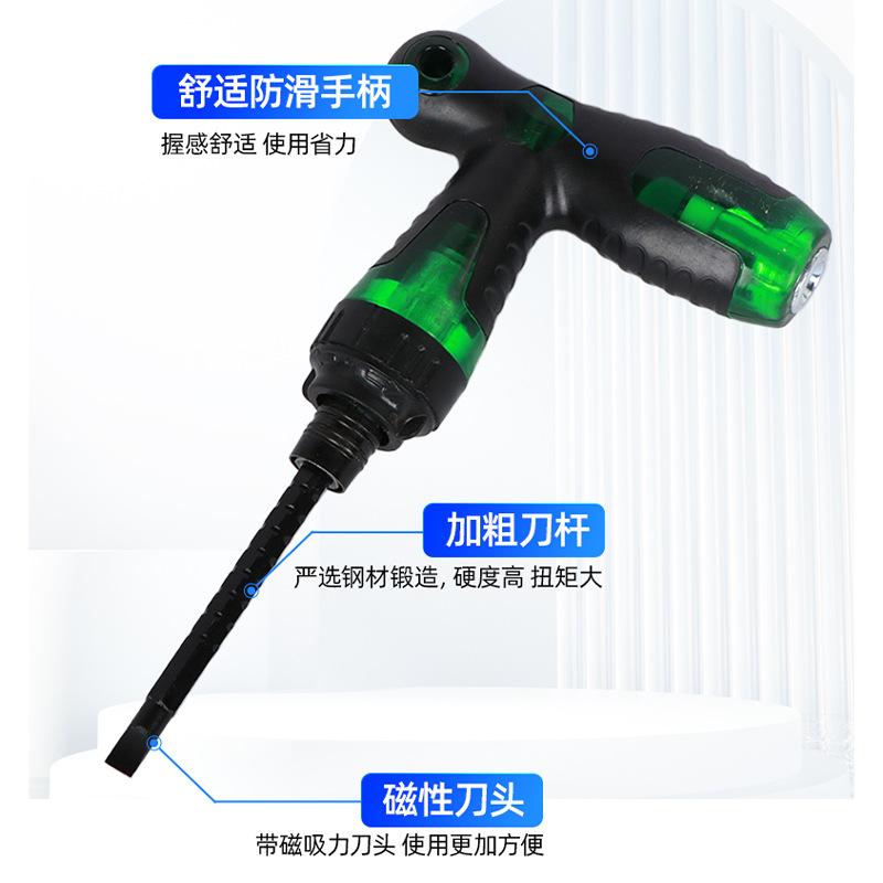 Wholesale of ratchet screwdrivers, trapezoidal ratchet, flat-head cross telescopic dual-purpose screwdriver, trapezoidal ratchet screwdrivers Item Picture