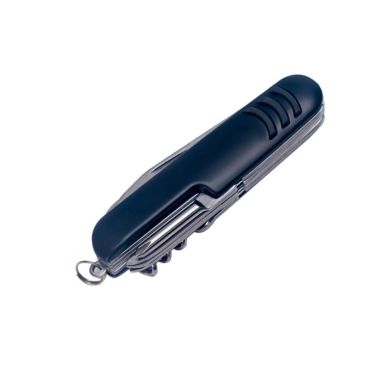 Stainless steel multi-functional Swiss knife, portable folding knife, outdoor multi-purpose combination knife and scissors, survival and self-defense knife undefined
