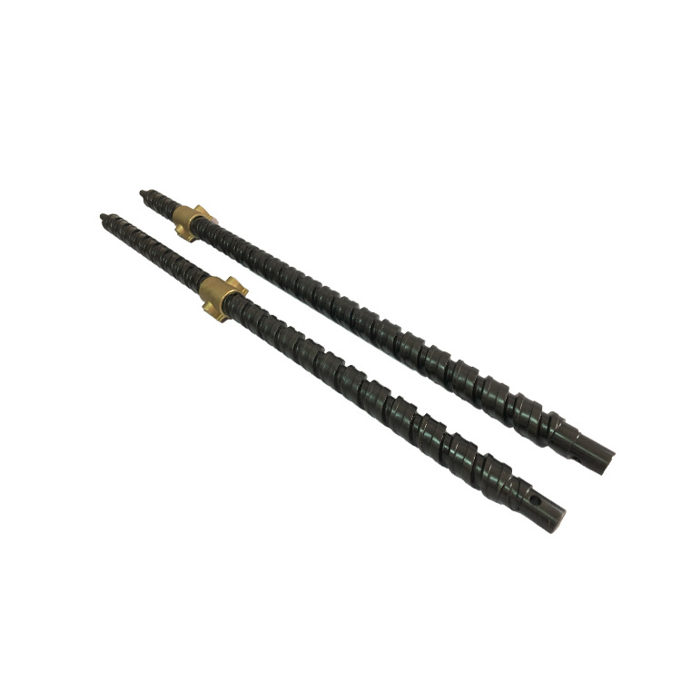 The manufacturer supplies 45# steel blackened trapezoidal screw for industrial door processing, transmission screw processing, screw lifting screw details Picture