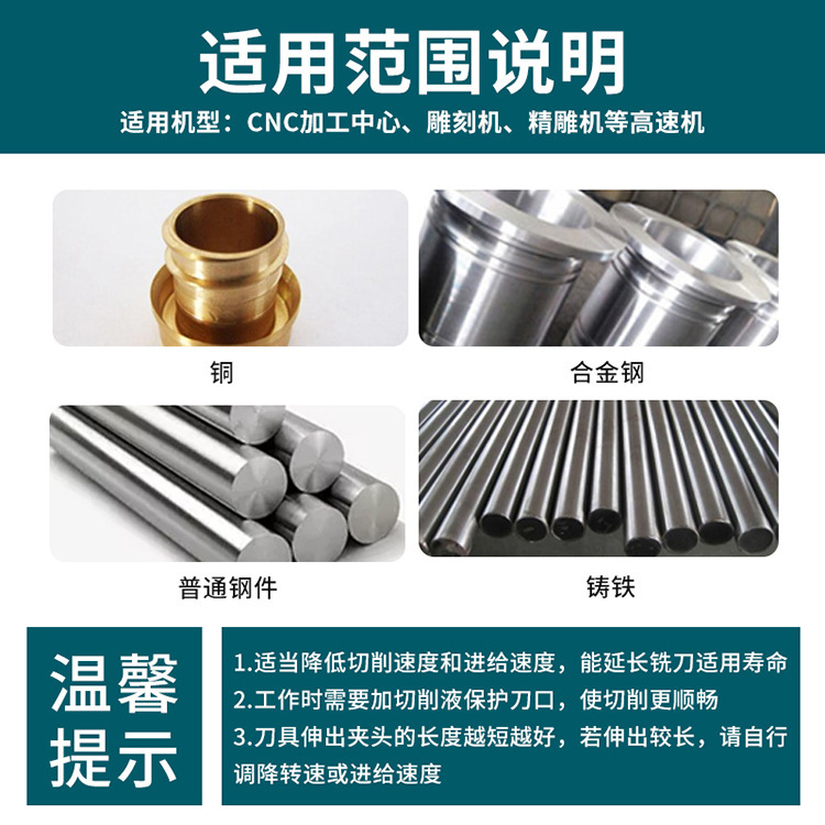 Tungsten steel milling cutters, end mills, nose cutters, tungsten steel flat cutters, cemented carbide rods, straight shank coated milling cutters, drill bits, alloy milling cutters details Picture