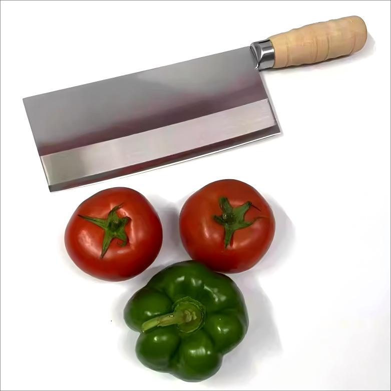 In Yangjiang, there are round woodblock mulberry knives in stock for kitchen chefs, including cutting knives, slicing knives and kitchen slice knives Specification drawing