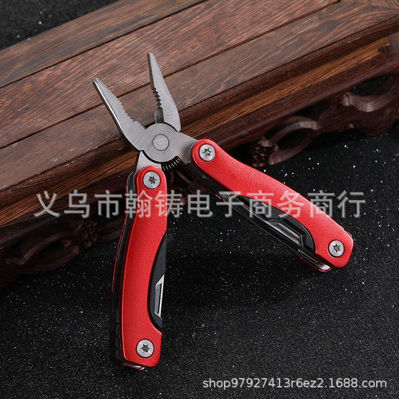 The manufacturer supplies in stock tool pliers, mini stainless steel small-sized functional aluminum handle pliers, outdoor camping folding pliers undefined
