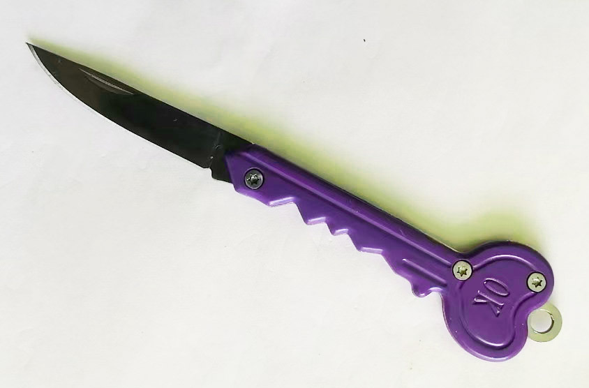 Pocket-sized portable OK key knife, outdoor hiking self-defense gift knife wholesale, AliExpress free gift undefined