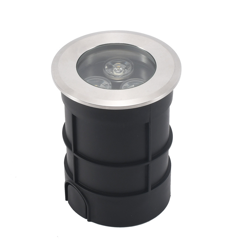 LED ground lights, 1W and 3W stainless steel underwater lights, base embedded, park square corner underwater small ground lights Item Picture