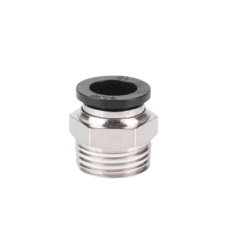 Quick coupler copper-nickel-plated pneumatic coupler air pipe thread quick plug PC8-01/12-04pc thread straight-through imperial system Item Picture