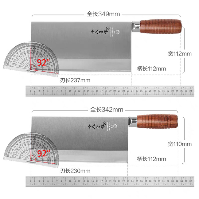 Eighteen Sons' kitchen knife, kitchen slicing knife, chef's special three-in-one knife, meat slicing, commercial and household sharp Yangjiang Application Scenario