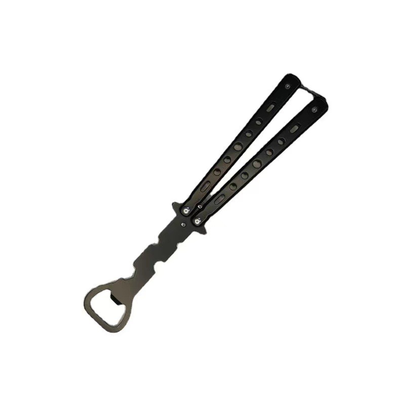 Butterfly knife, unedged csgo Butterfly knife Practice knife, outdoor training knife, folding and swinging knife, colorful comb Item Picture