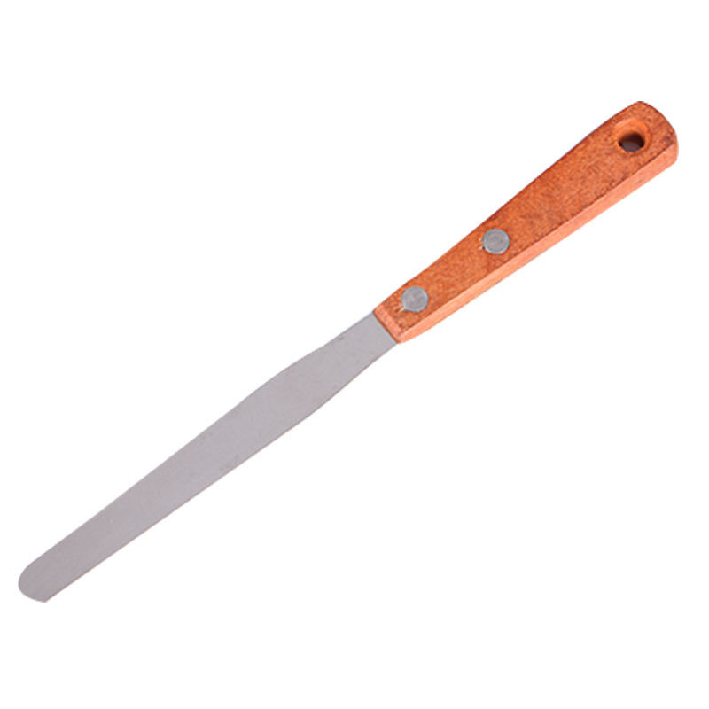 Ink mixing knife, oil mixing knife, paint mixing knife, paint paste and solder paste stirring knife, cleaning shovel, scraper, trowel, wooden handle with prying tool Item Picture