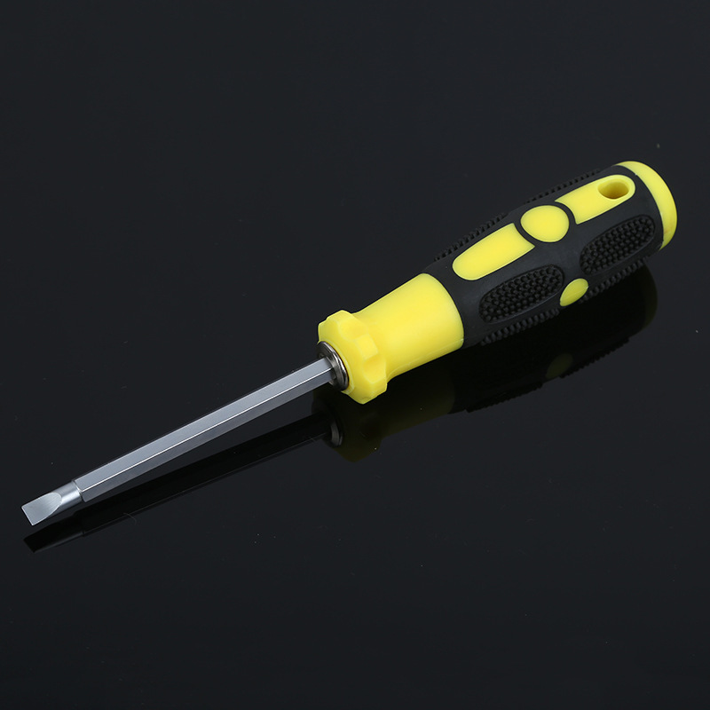 Manufacturer's flat-mouth plum blossom dual-purpose screwdriver, flat-head cross plum blossom strong magnetic roving tool screwdriver details Picture
