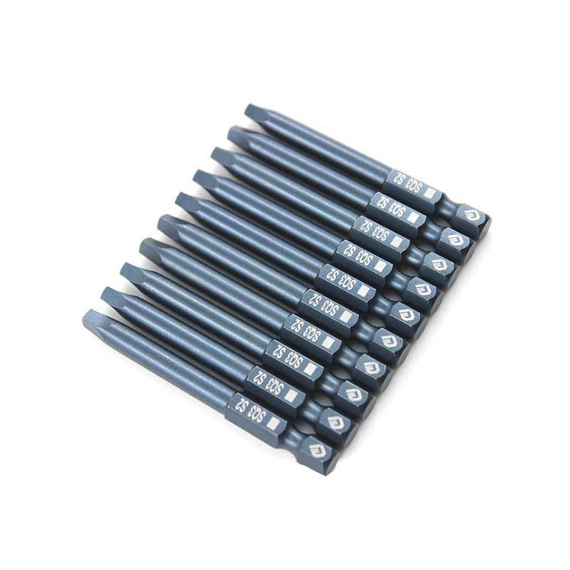 Factory wholesale four-corner air screwdriver tip S2 blue magnetic hexagon socket screwdriver tip set for hand drills Item Picture