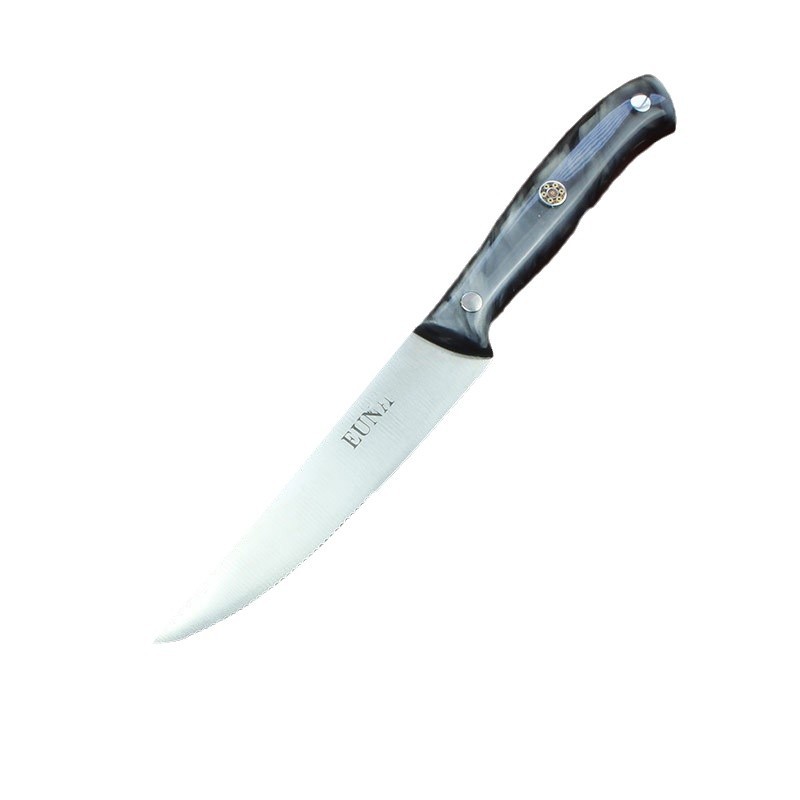 Steak knife, foreign trade foreign chef's meat cutting, single Western main course knife, cutting food according to steak, serrated knife for cutting grilled meat Item Picture