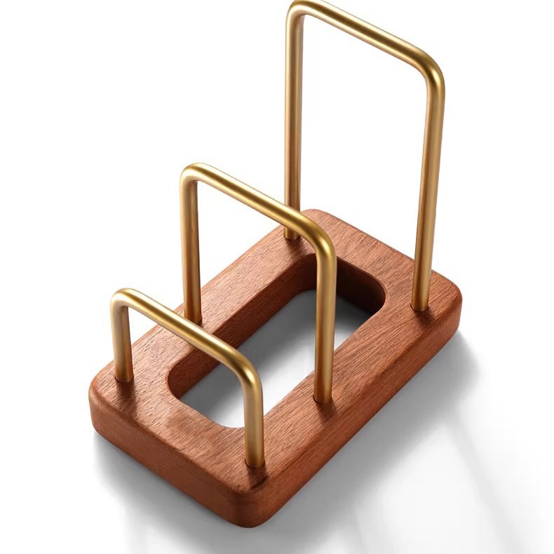 Solid wood cutting board placement rack, household kitchen countertop, knife rack, pot lid rack, chopping board storage rack, knife and cutting board storage rack Item Picture