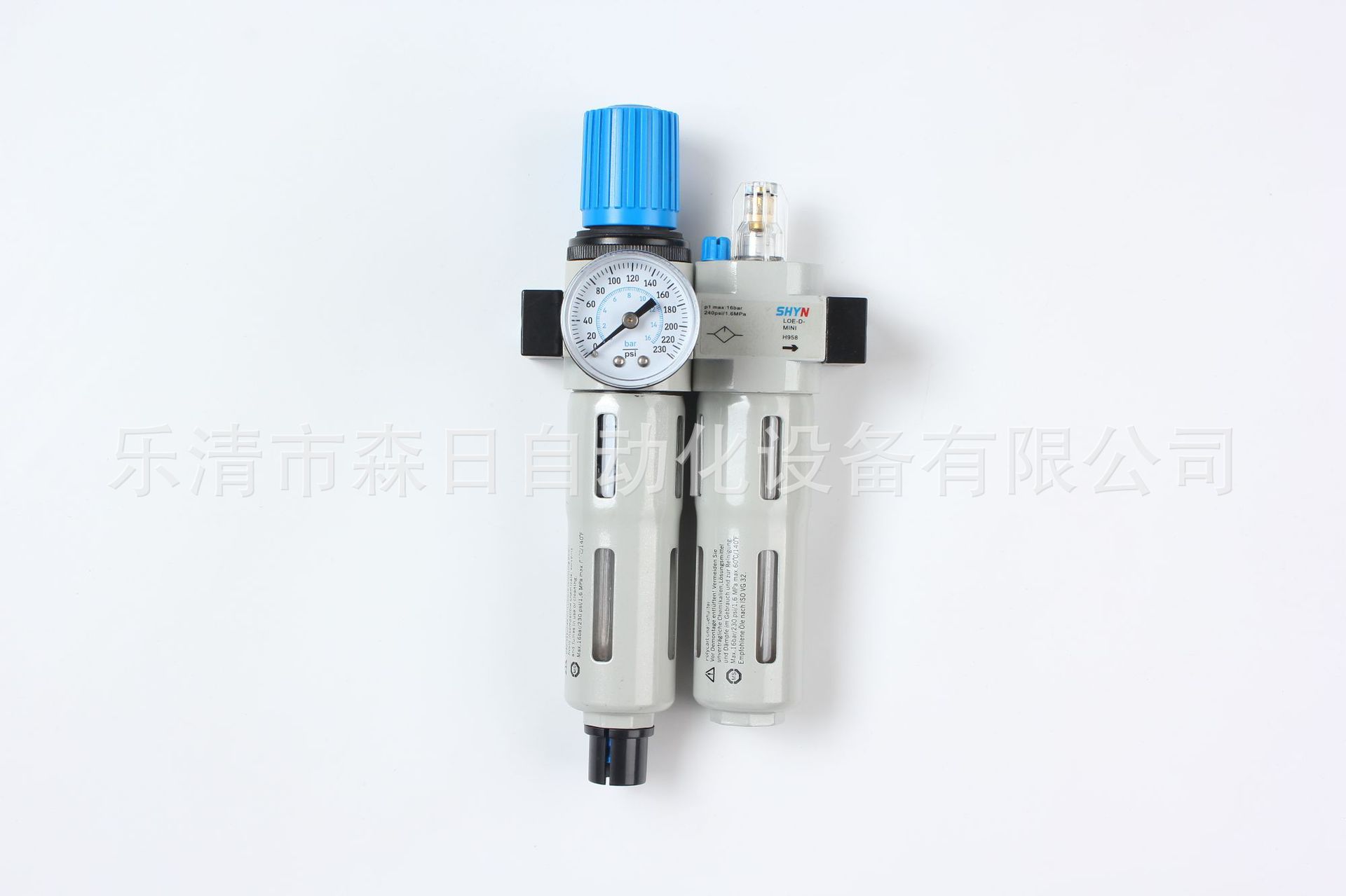 FESTO type air source pressure regulating filter LR/LFR/FRC-D-MIDI/NI/XI-02-03-04 full figure