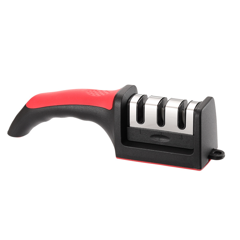 Multi-functional three-in-one knife sharpener, quick knife sharpener, manual household kitchen knife, easy kitchen knife sharpener Item Picture