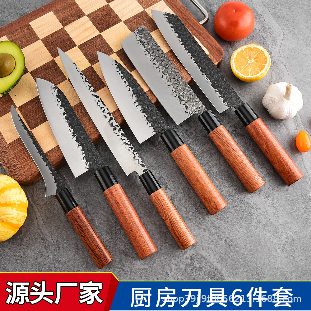 Kitchen knife rosewood handle, handcrafted wooden handle, high-quality wooden handle suitable for kitchen knives, Japanese simple style full figure