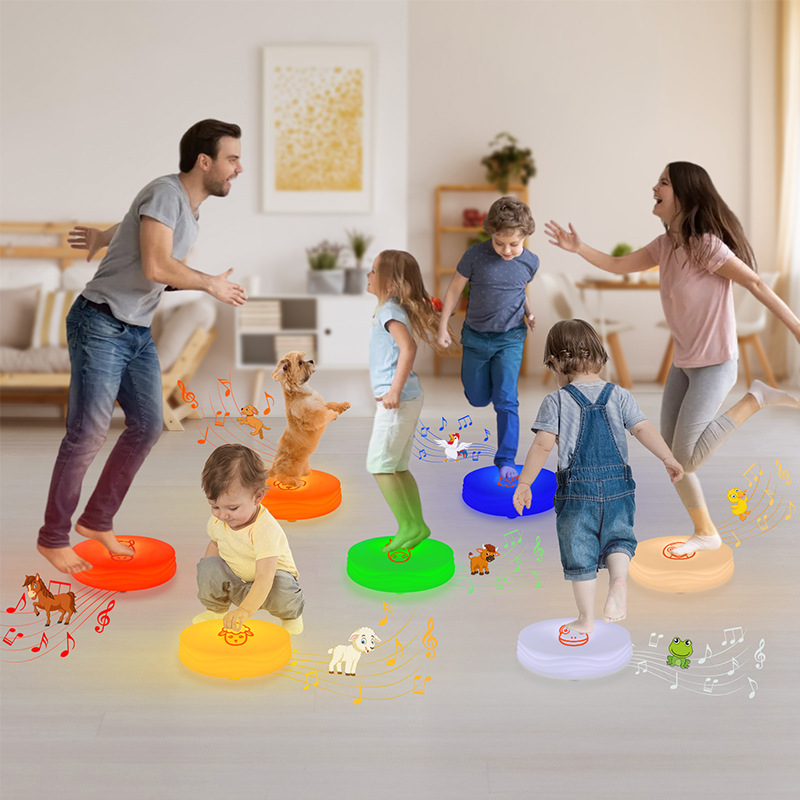 led gravity sensing luminous floor tile light, sensing color running stage, sensing luminous sound, interactive stepping floor Specification drawing