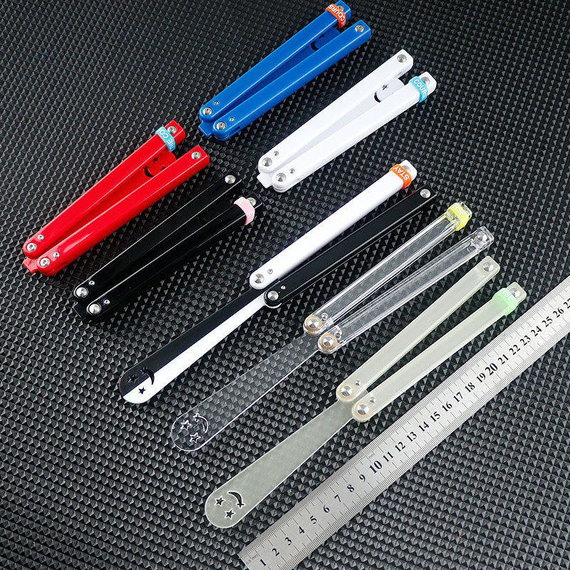 Outdoor camping practice combs practice knives plastic butterfly combs practice tools butterfly swinging combs full figure