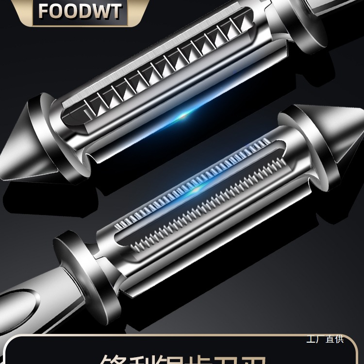 German imported stainless steel double-sided peeling knife, peeler and planer, multi-functional potato, fruit and apple peeling and planing eight-pole details Picture