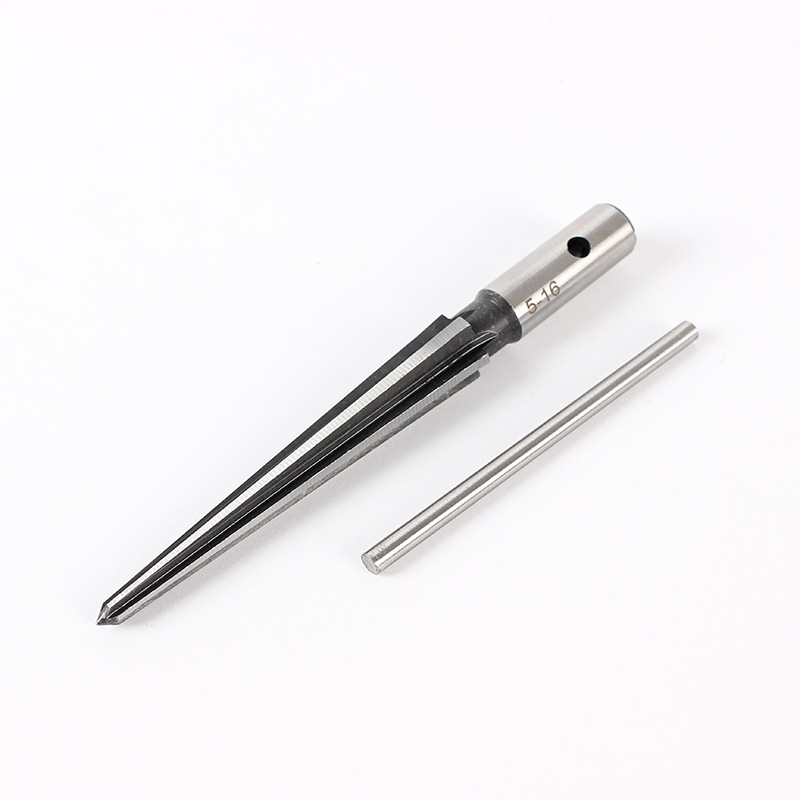 Round hexagonal handle taper reamer, woodworking chamfering tool, deburring hole opener, chamfering and reaming tool, hand-electric reamer cutting tool Specification drawing