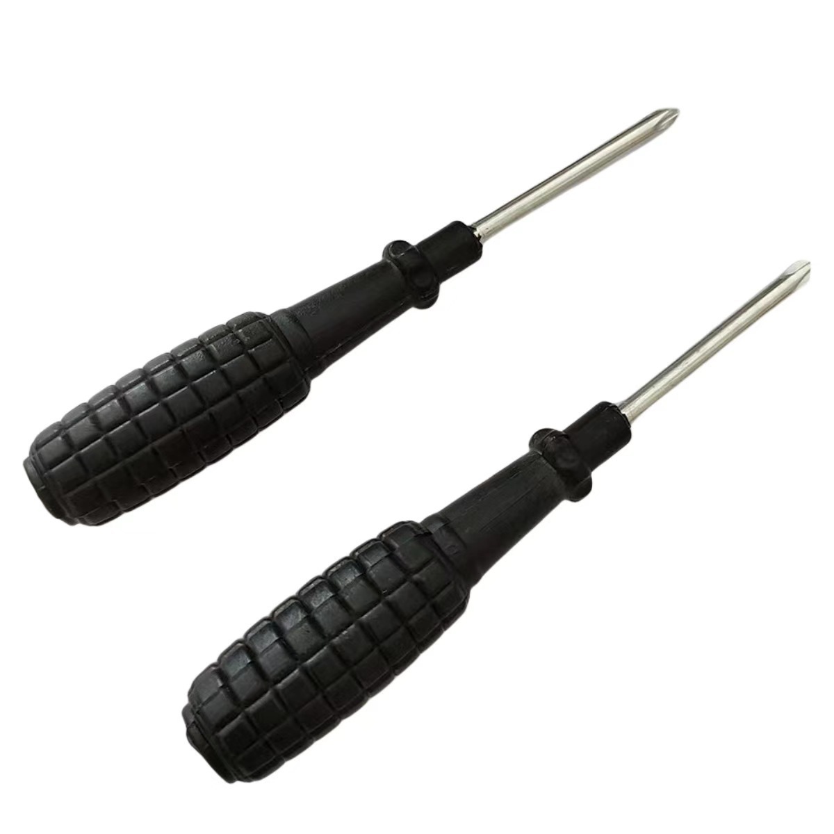 Black 4.0mm cross-shaped grenade handle screwdriver, nickel-plated large handle, 4mm cross-shaped small retractor, furniture delivery Item Picture