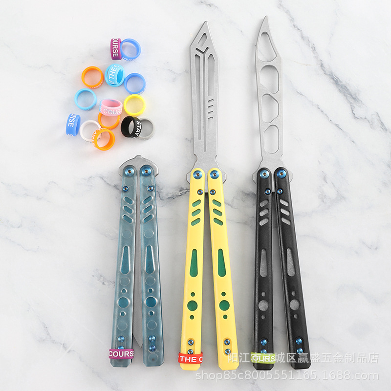 Yapi Workshop REP New version Butterfly Knife Uncut stainless Steel Inner lining Sandwich Double Effective PC patch full figure