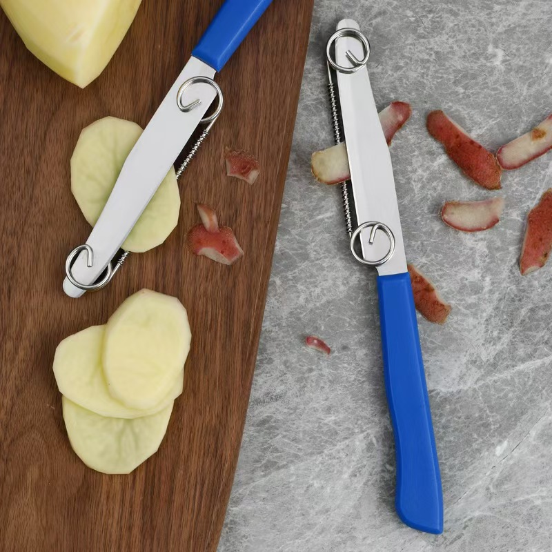 2-in-1 fruit knife, peeler knife, slicer knife, fruit and vegetable knife, radish and cucumber knife, kitchen tool knife, shaping knife details Picture