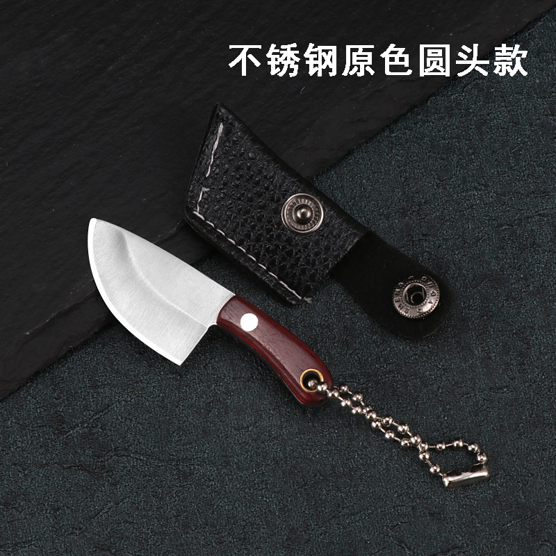 Stainless steel knife, mini kitchen knife, symbolizing wealth knife, Courier opening knife, pocket-sized fruit hanging knife, key chain knife undefined