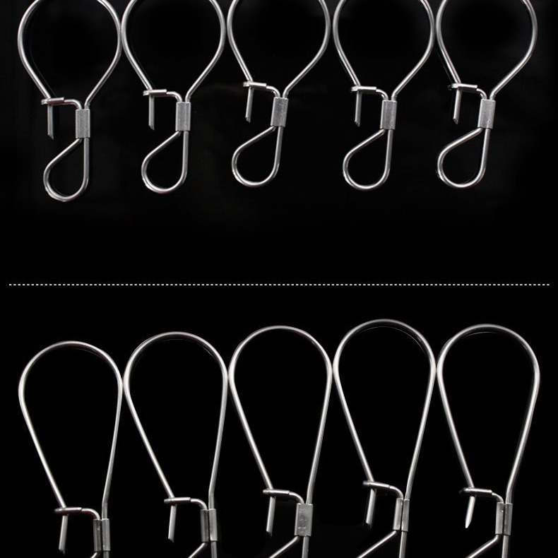 Live fish buckle, stainless steel fish buckle, fish lock without 8-shaped ring, Zhuhai fish buckle, Zhuhai spring Specification drawing