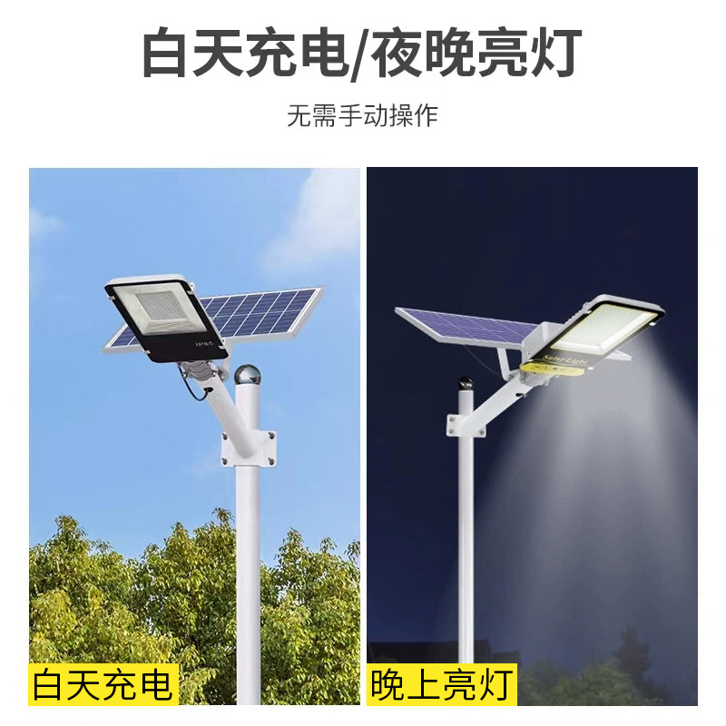 Outdoor solar street lamps, ultra-bright high-power courtyard household lighting lamps, new rural lighting road project lamps details Picture