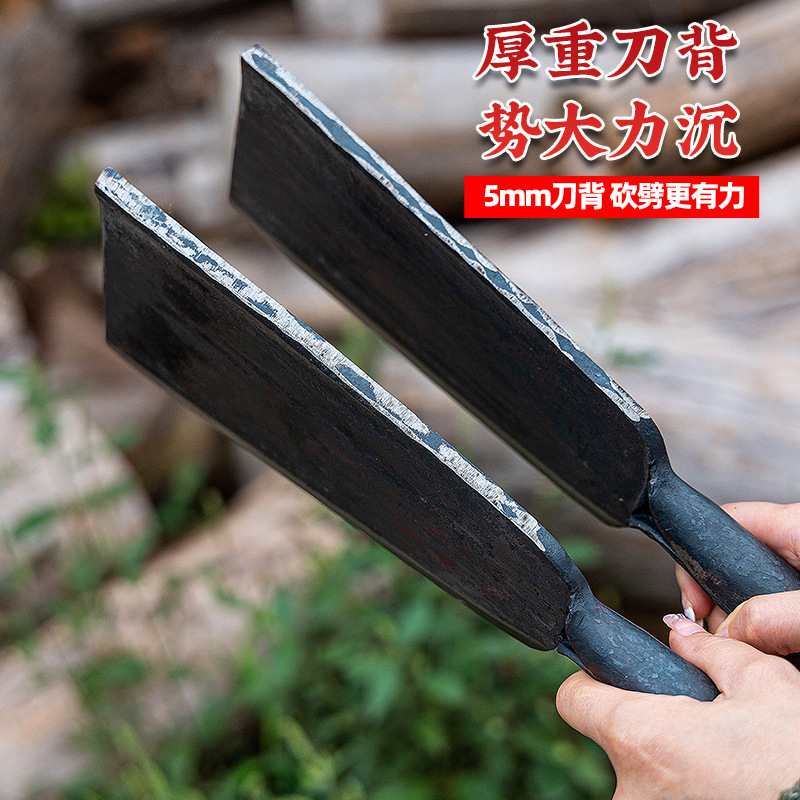 New household firewood knife, cutting sickle, thickened bamboo knife, multi-functional firewood cutting large knife, sharp outdoor fishing knife Application Scenario