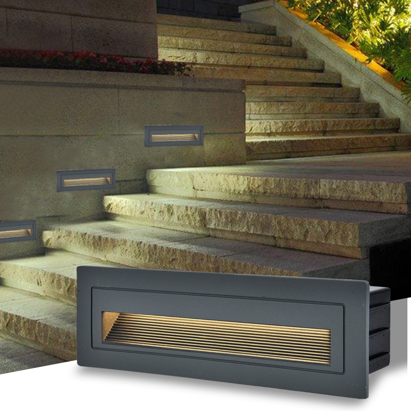 Cross-border led embedded floor lights, outdoor waterproof sensor lights, outdoor steps, treads, stairs, corner lights, wall lights Specification drawing