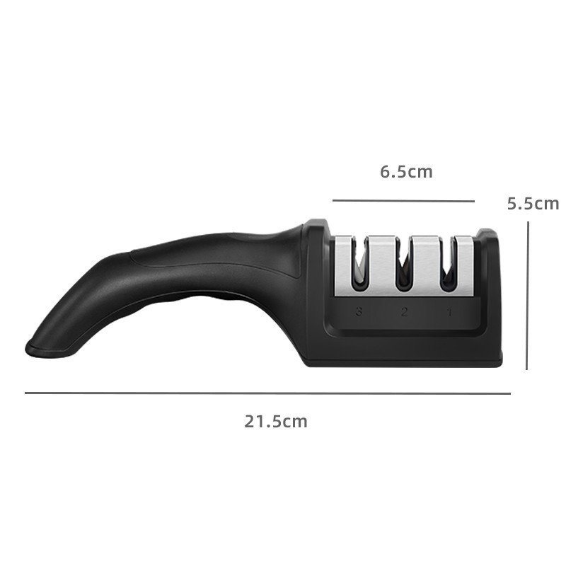 Wholesale of kitchen creative three-slot knife sharpeners, knife sharpening rods, diamond sand whetstones, electric knife sharpeners, 3c samples Item Picture
