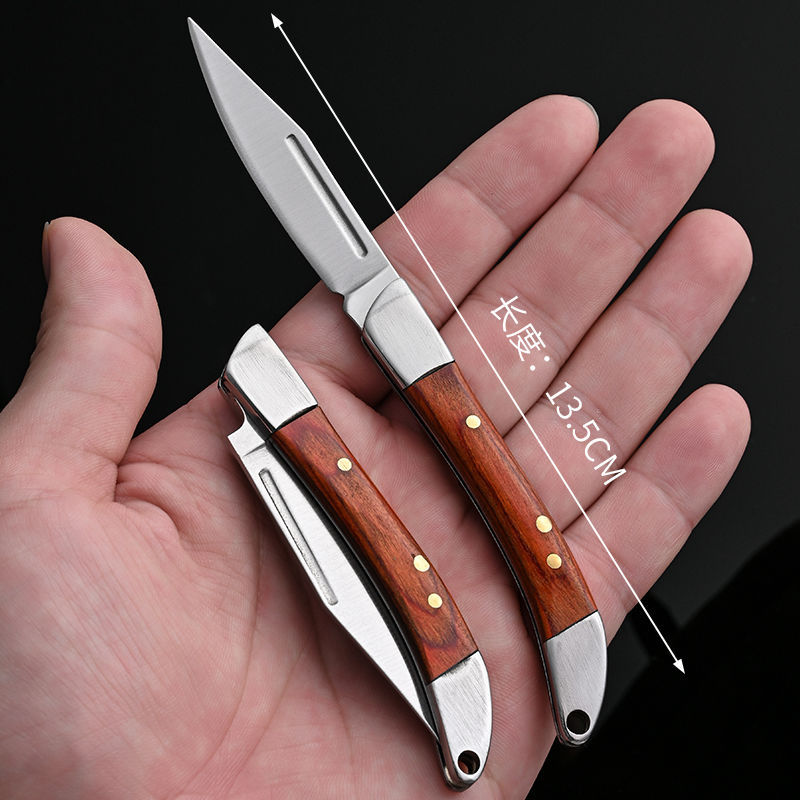 Folding knife, outdoor mini portable stainless steel high-hardness small knife, sharp household fruit knife, camping hardware tools undefined