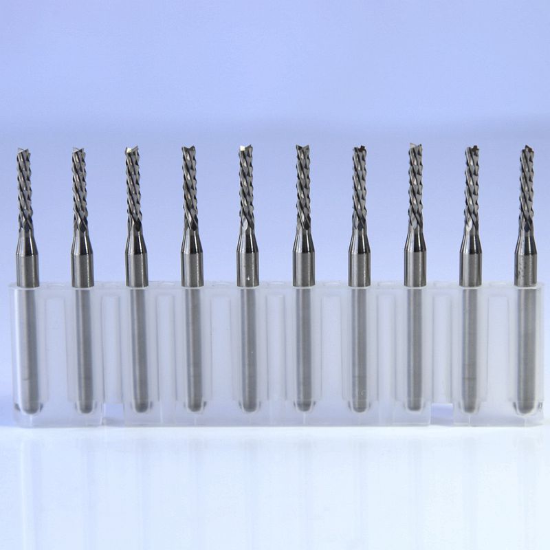 Factory price SMT panel saw left-rotating fish-tail corn milling cutter/mobile phone panel saw milling cutter handle diameter 3.175MM/ engraving cutter details Picture