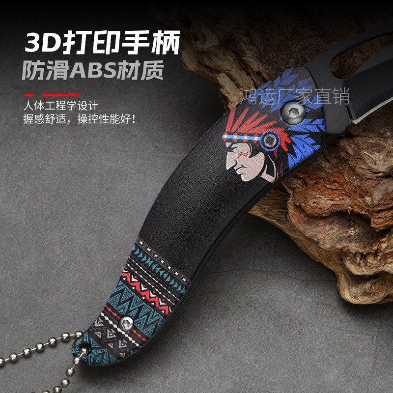 The folding knife from Yangjiang is portable and easy to carry around. It's a fruit knife for outdoor camping and can be used to hang keychains and open packages Application Scenario