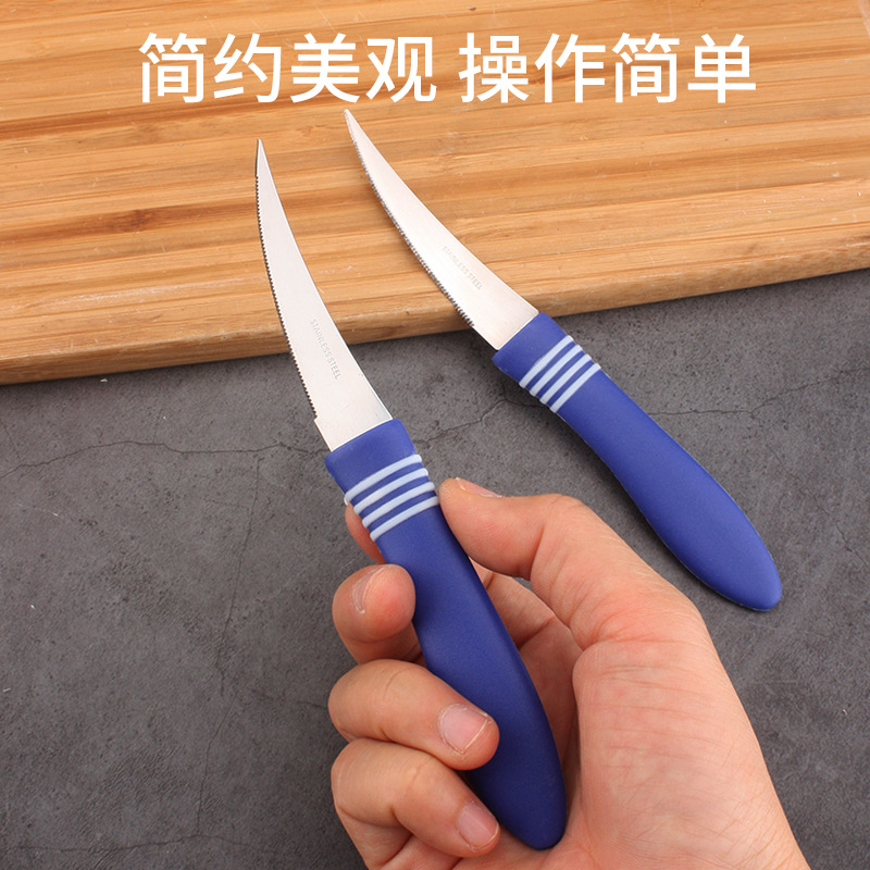 Steak knife set: Stainless steel steak knife, serrated knife, Western-style steak knife, fruit knife, outdoor knife details Picture