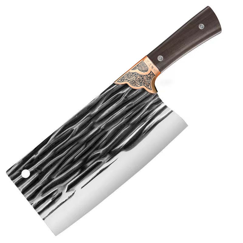 Factory direct sales, pure hand-forged kitchen knives, household street food knives, slicing, meat cutting, and street food Item Picture