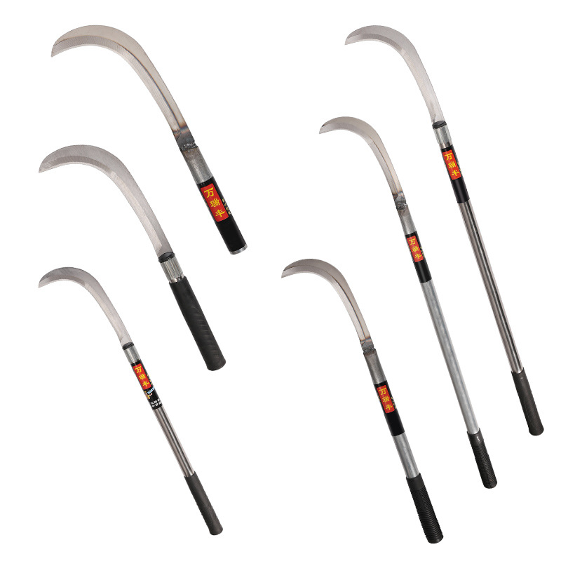 Sickle, grass cutter, agricultural tool, extended handle, sickle, grass cutter, manual firewood cutting, pruning, firewood cutting frame, tree cutting Item Picture