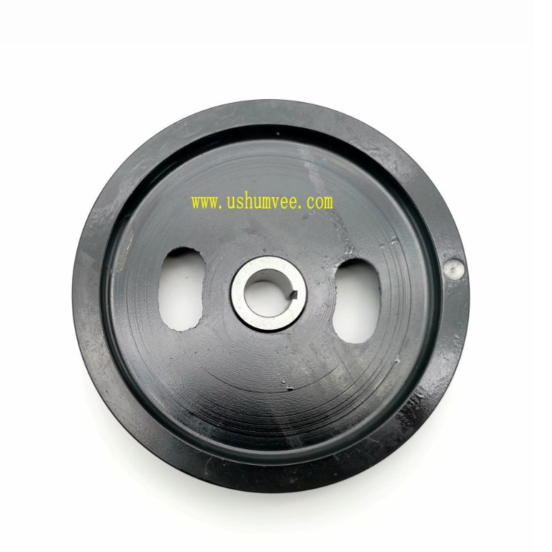 HMMWV Humvee power assist pump pulley 2 holes with grooves 12469471 3020-01-488-5635 Specification drawing