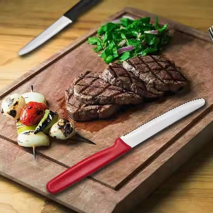 Factory direct sales of Amazon steak knives, PP handle stainless steel steak knives, Western food knives and forks, fruit knives. Wholesale in stock Specification drawing
