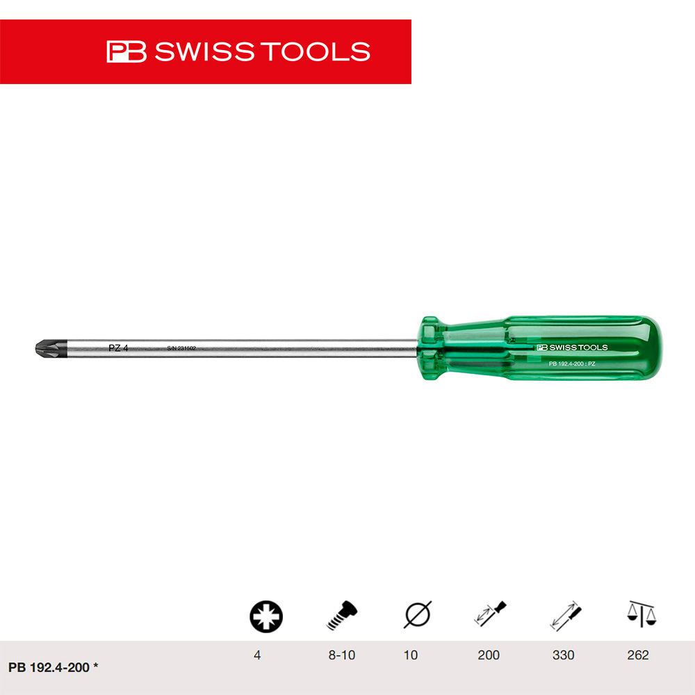 PB Swiss imported cross-shaped screwdriver Classic model 192/4 safety maintenance tool transparent CAB shock-resistant undefined