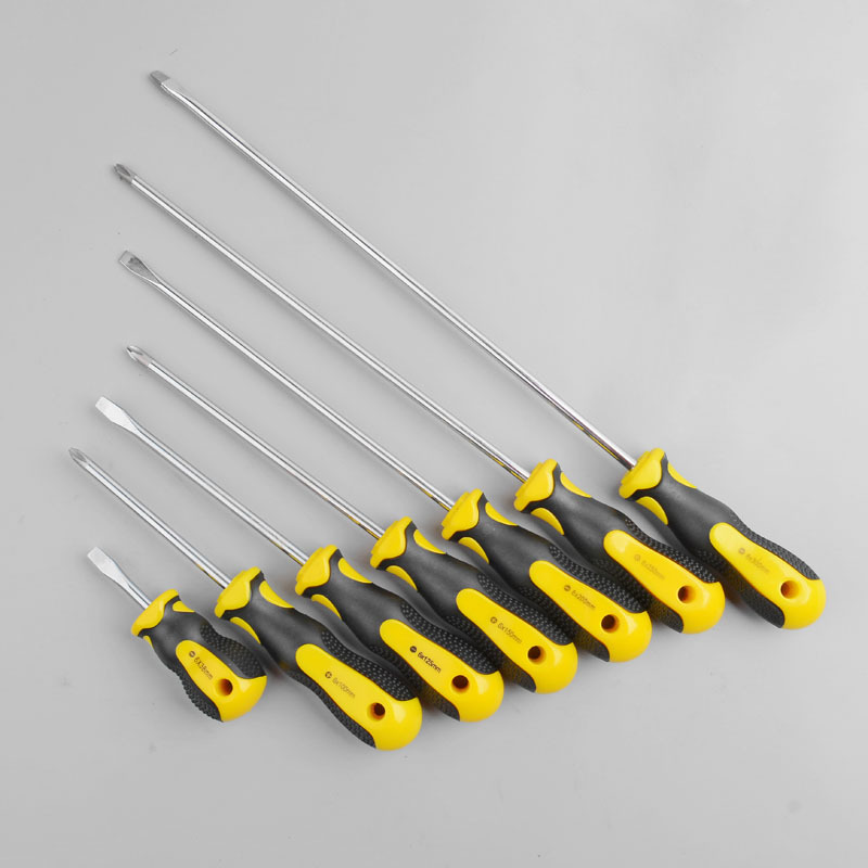 Aobang chromium vanadium steel dual-color handle manual screwdriver, manual screwdriver, multi-specification flat-head cross-head screwdriver details Picture