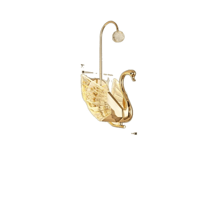 Swan bedside lamp, wall lamp, light luxury Internet celebrity, Nordic simple decoration background wall, bedroom lamp, bedside wall lamp Item Picture