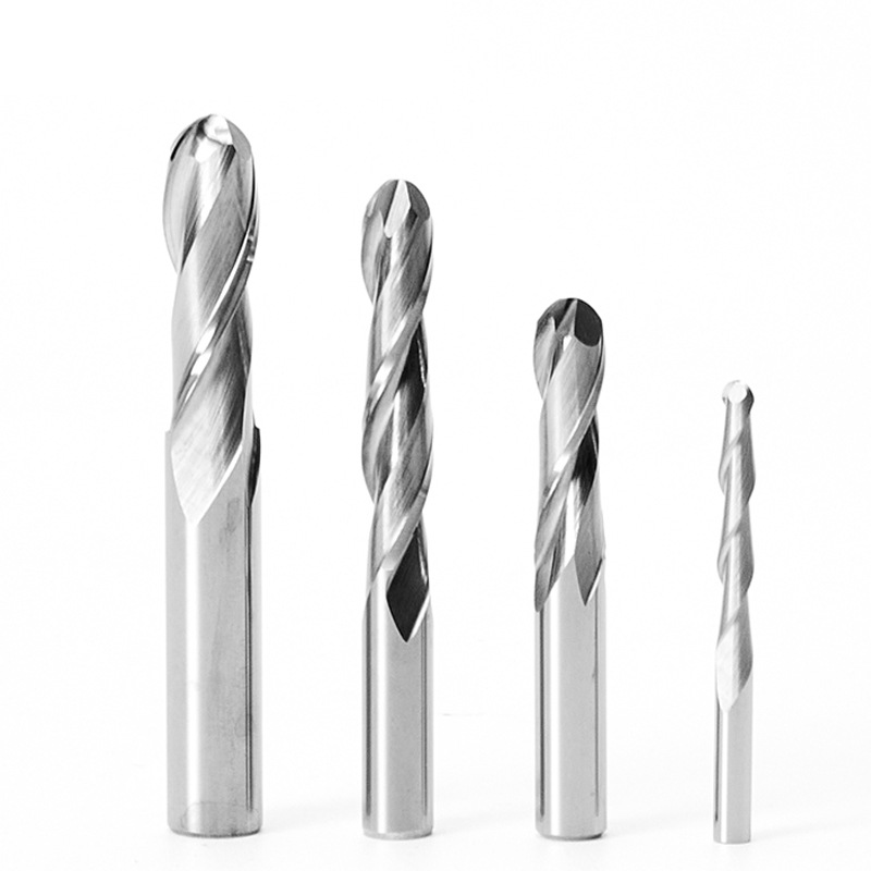 Hard Bar double-edge helical ball end mill, tungsten steel woodworking relief CNC tool, thread ball end mill, precision Item Picture